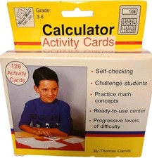 1981 CALCULATOR ACTIVITY CARDS For Grade 3-6 By Thomas Camilli USA MADE Vintage