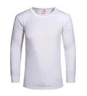 Long Sleeve Mens Thermal T-Shirt Vest Top Full Sleeves Shirt Warm White Medium