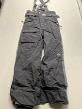Helly Hansen Snowboarding Pants Black Waterproof Bib Suspenders kids Sz 13x24