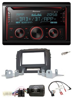 Pioneer 2DIN DAB Lenkrad Bluetooth USB CD Autoradio für Suzuki Vitara LY ab 04/2