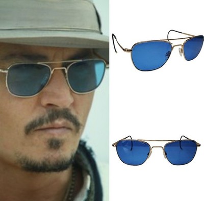 Johnny depp Sunglasses aviator 90's RANDOLPH ENG GOLD 23K GP  PILOT Eyewear