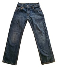 Levi's 505 Boys Regular Straight Jeans 10 REG Blue Denim Cotton 25x25