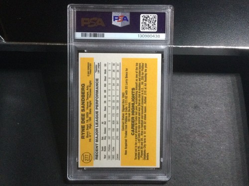 1983 Donruss #277 Ryne Sandberg Rookie Baseball Card PSA 6 EX-MT - Picture 2 of 2