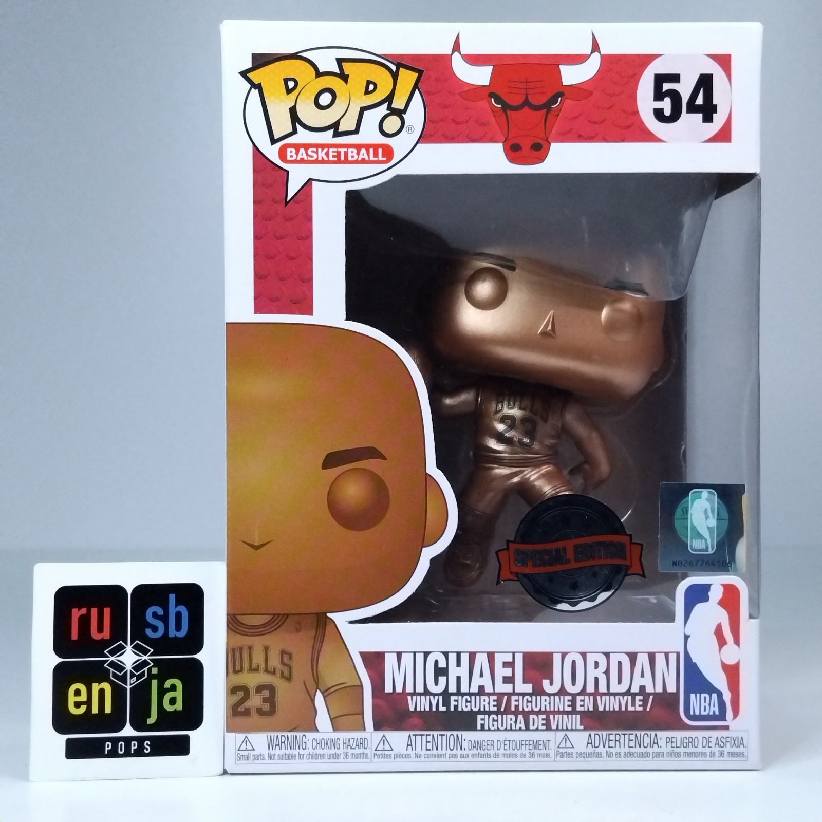 Funko Pop! Baloncesto Deportivo Nba Michael Jordan Bronce Edición Especial #54