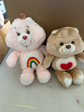 Lot of 2 Vintage Care Bears 80s Kenner Plush - Pink Cheer Bear  Tenderheart
