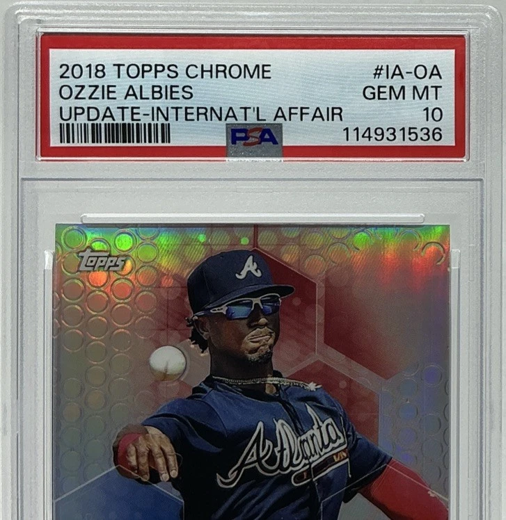 Ozzie Albies Rookie PSA 10 -  2018 Topps Chrome ‘International Affair’ -Curaçao - Image 2 of 4