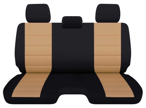 Truck bench seat covers 2Tone black-charcoal fits 05-15Toyota Tacoma bench w/3HR - Foto 16 di 16