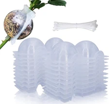 10 PCS Air Layering Propagation Kit with Zip Ties, Reusable Half Transparent Gra