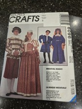 McCalls 6096 Medieval Magic Renaissance Costume Adult Small 32.5 - 34 Uncut