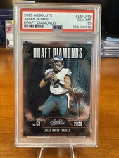 Panini Absolute 2025 Football Jalen Hurts Eagles Draft Diamonds DD-JHS PSA 10