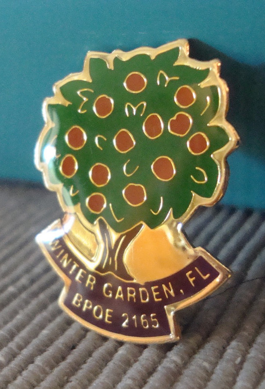 B.P.O.E. Elks Wintergarden, Florida Lodge 2165 Pin Pinback Enamel New