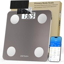 Smart Scale with BMI Body Fat Muscle Mass Bluetooth Digital Privacy Bathroom
