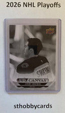✅ 2024-25 UD Extended Boston Bruins Jeremy Swayman Canvas Black & White C310