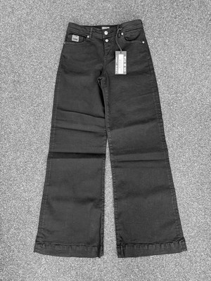 Versace Jeans Couture Wide Leg Jeans in Black Denim, Gr. 37 (DE), 29 (US), neu