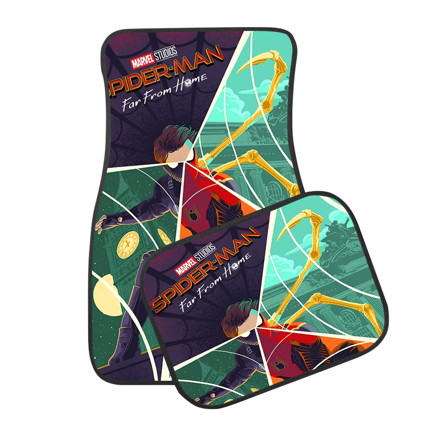 Spider-Man Far From Home Car Floor Mats, Marvel Movie Auto Accessories