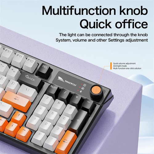 Smailwolf SK15 Mechanical Keyboard Lighting Effects Gasket Muffler Structure FD - Afbeelding 4 van 12