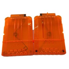 NERF Orange Clear Shell Cases Set of 2