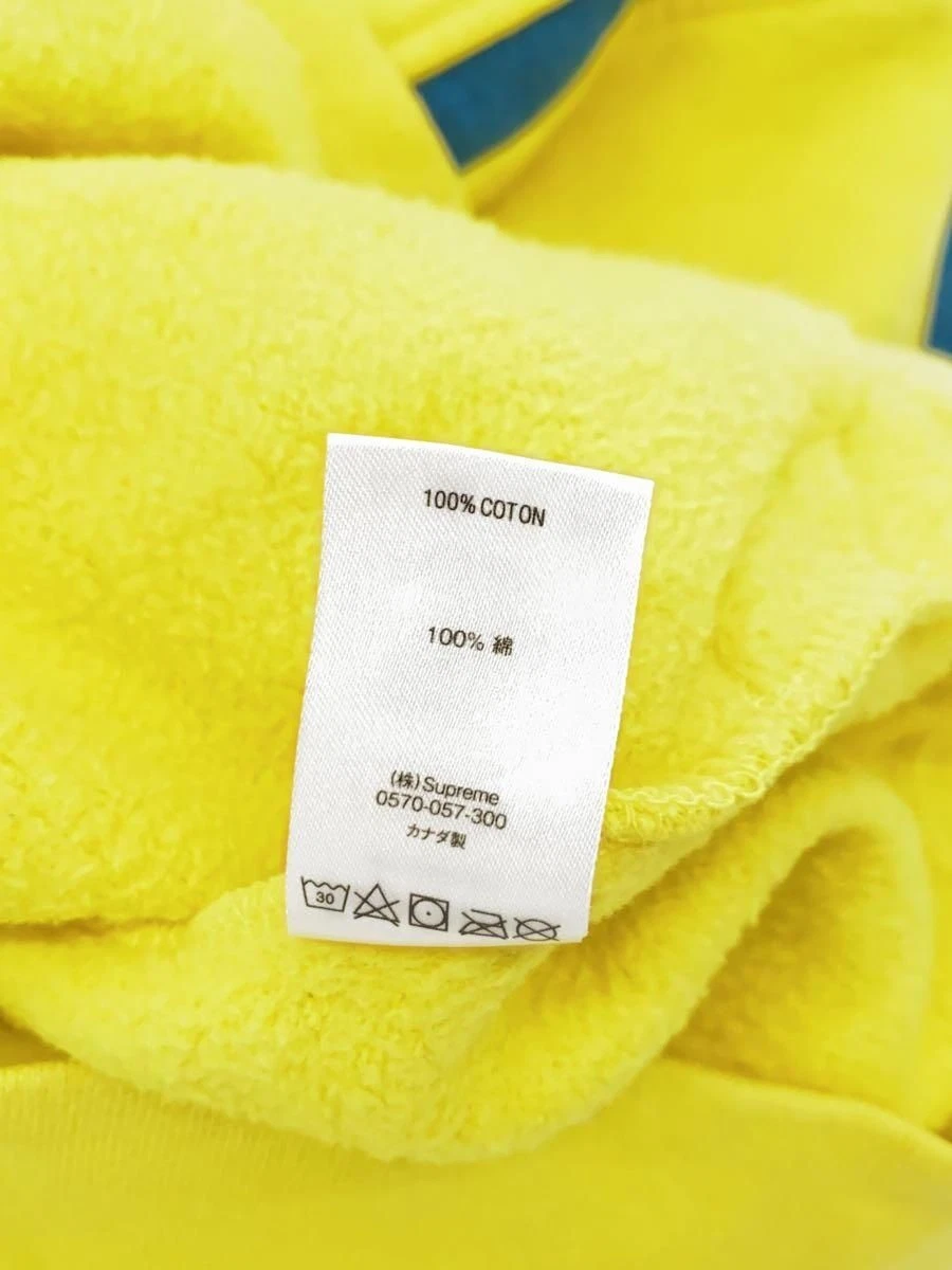 Felpa Supreme con cappuccio M cotone giallo tinta unita riscaldante usata