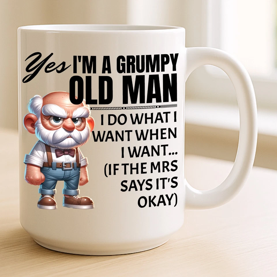 Funny Grumpy Old Man Mug Gift For Dad Husband Grandad Christmas Stocking Fillers - Image 4 of 4