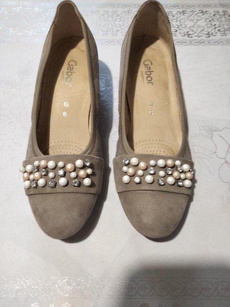 Women Gabor Heels Grey Suede 39 #7T9K