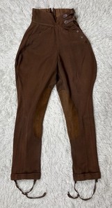 Jodhpurs Équitation Vintage Taille 22 Marron Equi-Stretch Fabriqué Au Japon