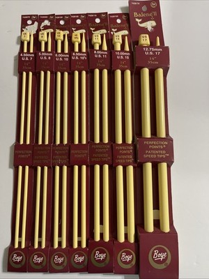 Vintage Boye Balene II Knitting Needles Lot of 7 NOS US 7 8 10 10.5 11 15 17