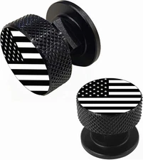 Welding Hood Pipeliner Helmet Fasteners-1Pair Black American USA Flag Pattern Al