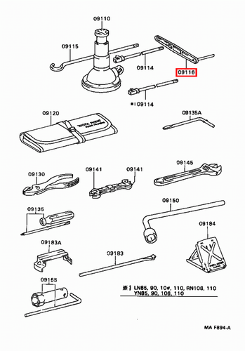 Genuine LandCruiser LJ79 LJ78 LJ77 LJ73 LJ72 LJ71 Hydraulic Jack Winder Handle - Picture 17 of 20