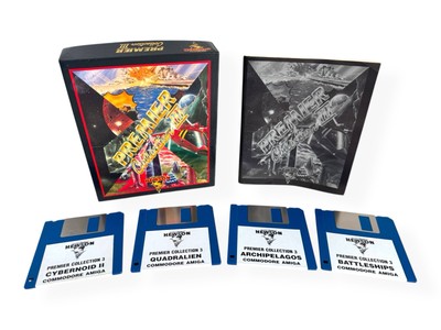 Commodore Amiga Premier Collection 3 von Hewson Boxed RARE 1990 4 Floppy Discs