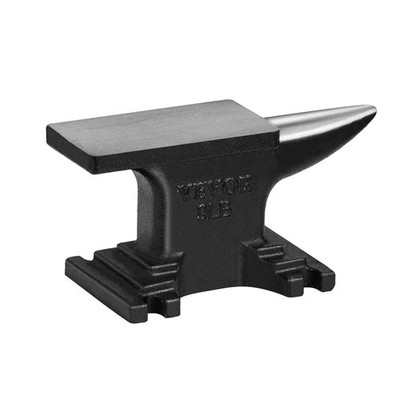 High-Quality 8.8lb Anvil, Cast Steel, 50HRC, Round Horn Shape