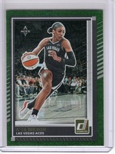 2025 Panini Donruss WNBA - A'ja Wilson #82 Green Shimmer Parallel SP