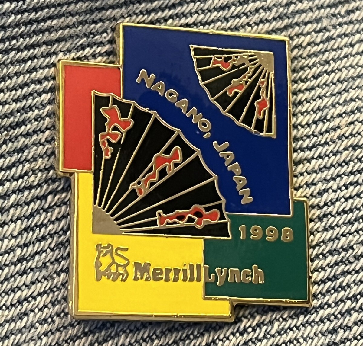1998 Olympic Pin ~ Nagano, Japan ~ Sponsor Merrill Lynch by