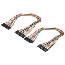 Female to Female 16Pin Breadboard Jumper Wire 2.54mm Single Row 30cm,2 Pcs