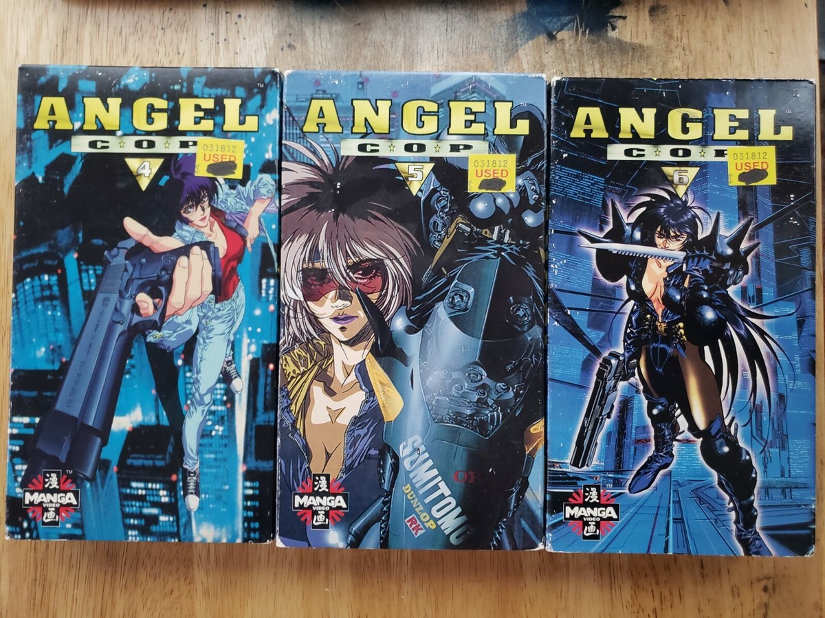 Vintage Manga Video Angel Cop VHS Tape Set Vol. 1 2 3 4 5 6
