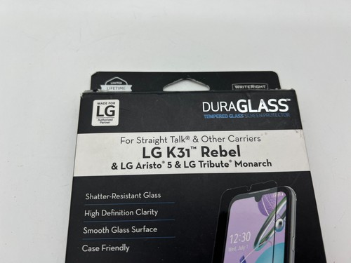 DuraGlass Tempered Glass Screen Protector for LG K31 Rebel, LG Phoenix (New) - Picture 7 of 9