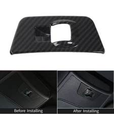 Rear Small Window Lift Panel Switch Covers Trim For Ford F150 2015+ Carbon Fiber