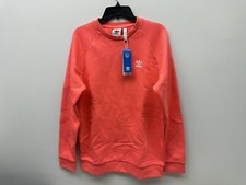 Men's adidas Essentials Trefoil 'Pink' Crew Sweatshirt / HE9424 / Size Small