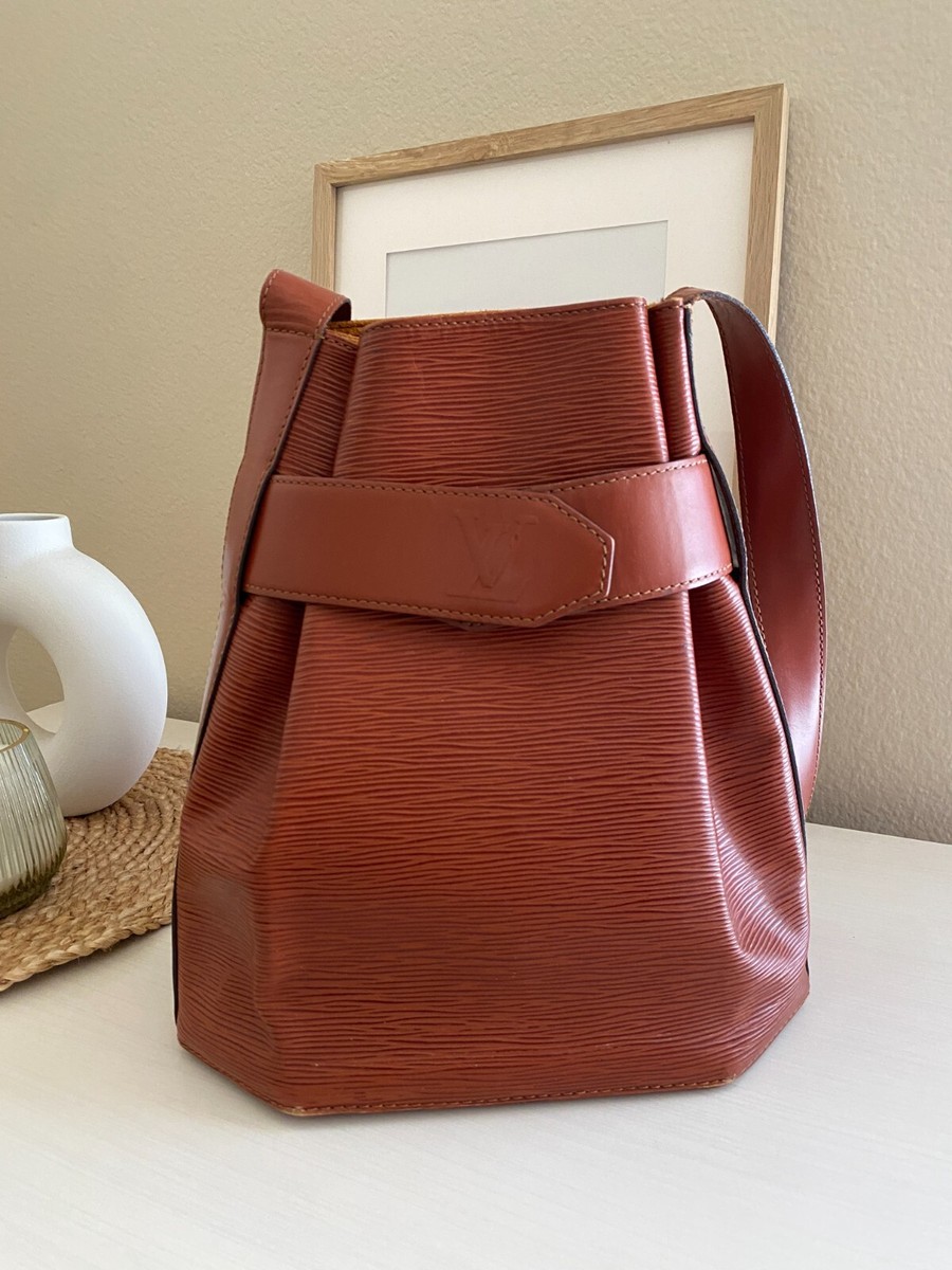 Vintage Red Brown Louis Vuitton PM Sak Depaule Bucket  display picture 1