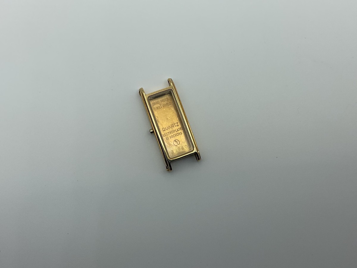 NOS GUCCI 1500L YELLOW GOLD PLATED COMPLETE WATCH CASE | eBay