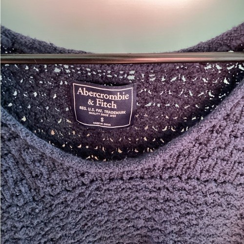 Abercrombie & Fitch marineblauer Strickpullover mit Rundhalsausschnitt adrett Small - Bild 4 von 5