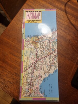 Vintage Gousha Fastmap: Florida/Walt Disney World Resort - KOSTENLOSER VERSAND
