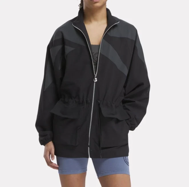Reebok x Anine Bing Windbreaker Jacket Black/Grey ( XS ) - Image 3 of 4
