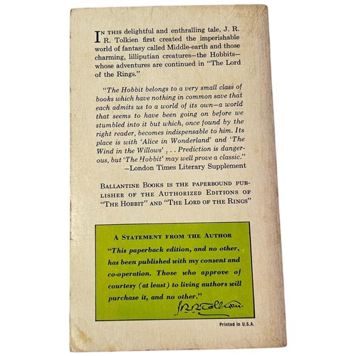 The Hobbit JRR Tolkien 1965 First Printing Lion Cover Rare Lord of the Rings - Picture 2 of 6