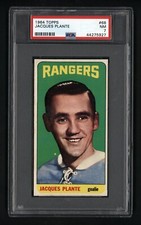 1964 TOPPS #68 JACQUES PLANTE PSA 7 NEAR MINT