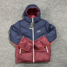 Green Orange Hooded Puffer Jacket 