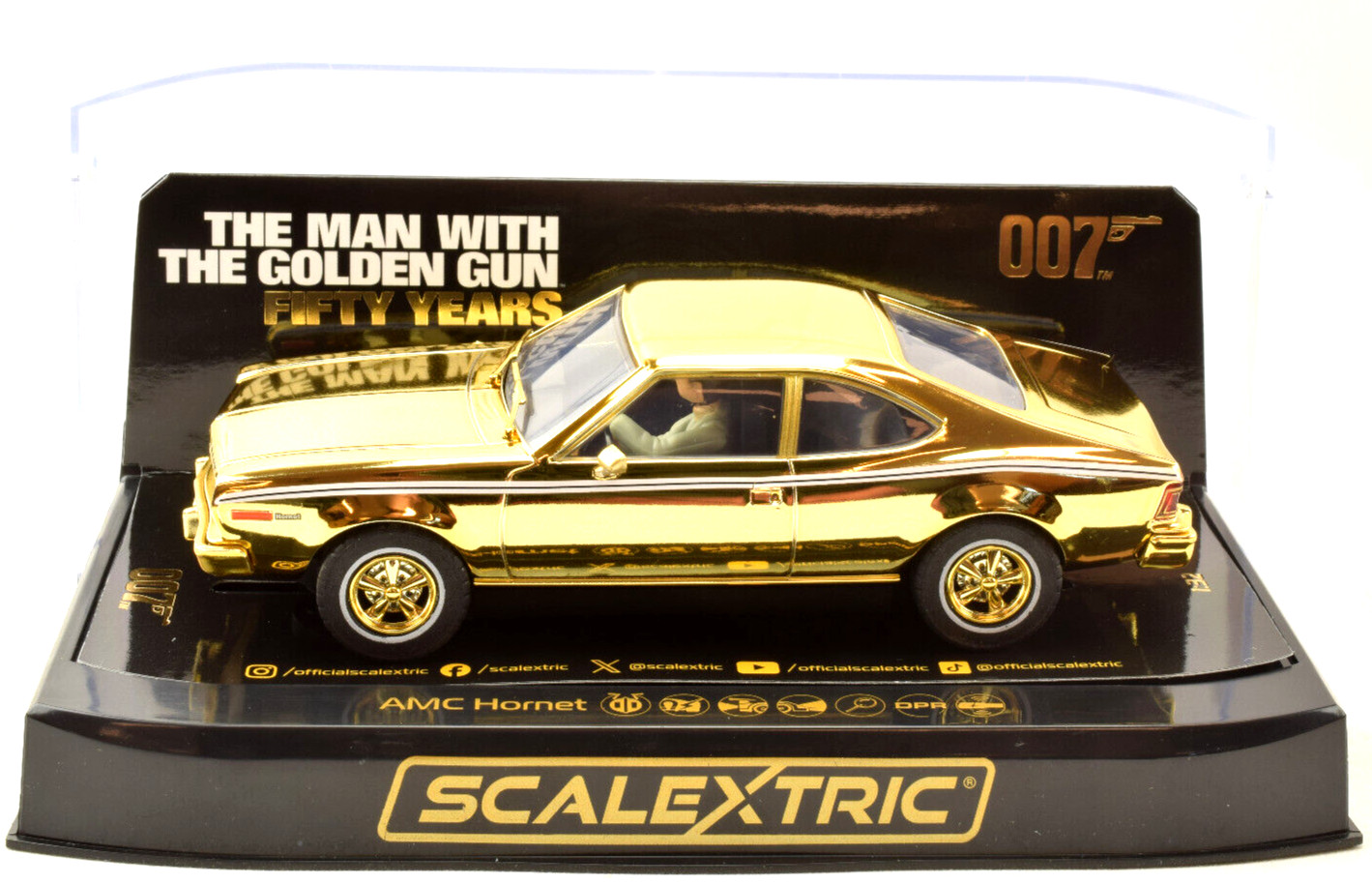 Масштабная электрическая Золотая пушка Джеймса Бонда AMC Hornet DPR с подсветкой 132 Слот-машины C4551A 10390₽