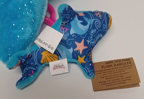 Girl Scout Cookie Rewards Coral The Dolphin 17" with Mini Plush Dangler 2023 NWT - Picture 2 of 19