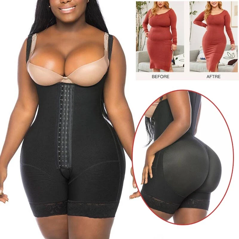 High Compression Post Op One-Piece Zipper Faja Tummy Control Slimming Body Shaper  Womens Shapewear Open Crotch for Women - China Womens Shapewear Open Crotch  and Slimming Shapewear for Women price