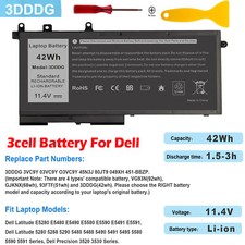 42Wh 3DDDG Battery For Dell Precision 3520 3530 Latitude E5280 E5490 E5580 93FTF