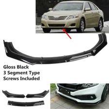For Toyota for Camry 2007-2011 Gloss Front Bumper Lip Spoiler Splitter Body Kit
